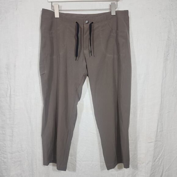 PATAGONIA s 12 polyester spandex stretch capri pants gray/olive - Picture 1 of 8